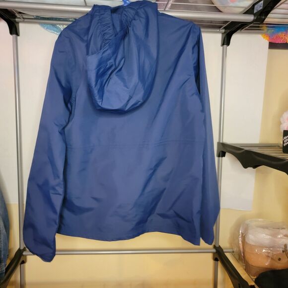 Magellan Outdoors Windbreaker Jacket Navy w/ Hood Full Zip - Size Semi Fitted XS - Picture 2 of 3